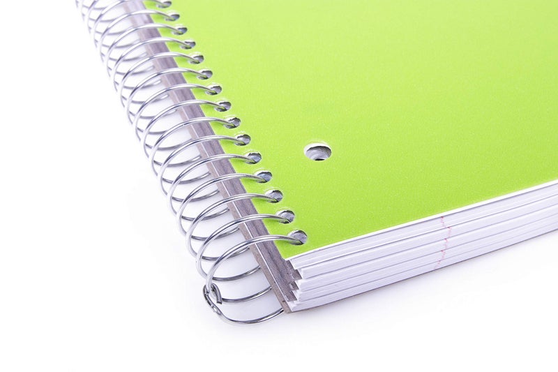 Mintra Office دفاتر ملاحظات حلزونية متينة من Mintra Office، 5 موضوعات، (أخضر، حزمة واسعة مسطرة واحدة)، 200 ورقة، جيوب بولي، غطاء مقاوم للرطوبة، المدرسة، المكتب، الأعمال، الاحترافية - Image 5